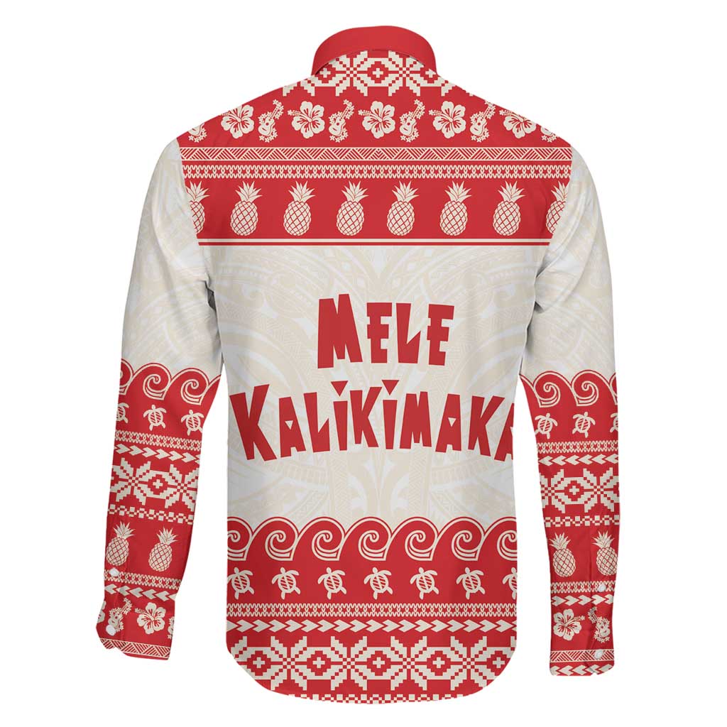 Red Mele Kalikimaka Hawaii Family Matching Summer Maxi Dress and Hawaiian Shirt Funny Ho Ho Ho Santa Shaka LT14 - Polynesian Pride