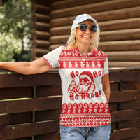 Red Mele Kalikimaka Hawaii Women Polo Shirt Funny Ho Ho Ho Santa Shaka - Polynesian Pride