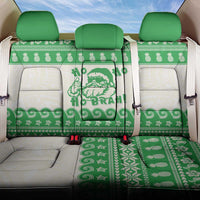Green Mele Kalikimaka Hawaii Back Car Seat Cover Funny Ho Ho Ho Santa Shaka LT14 One Size Green - Polynesian Pride