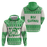 Green Mele Kalikimaka Hawaii Hoodie Funny Ho Ho Ho Santa Shaka LT14 - Polynesian Pride