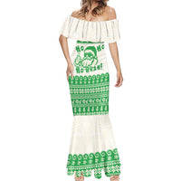 Green Mele Kalikimaka Hawaii Mermaid Dress Funny Ho Ho Ho Santa Shaka LT14 - Polynesian Pride