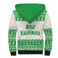 Green Mele Kalikimaka Hawaii Sherpa Hoodie Funny Ho Ho Ho Santa Shaka LT14 - Polynesian Pride