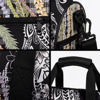 Black Palaka Hawaii Leis Duffle Bag Hawaiian-plaid Elegant Tropical Vibes
