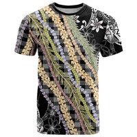 Black Palaka Hawaii Leis T Shirt Hawaiian-plaid Elegant Tropical Vibes - Polynesian Pride