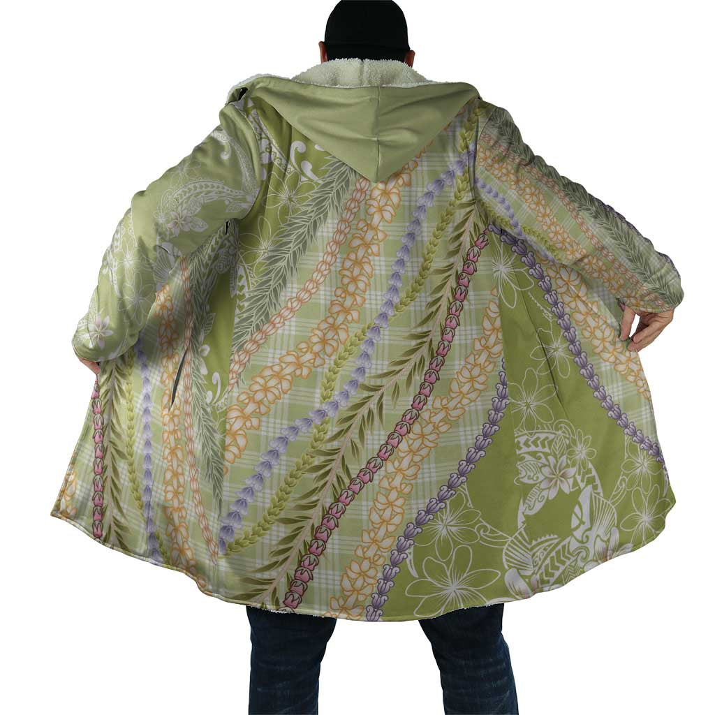 Green Palaka Hawaii Leis Cloak Hawaiian-plaid Elegant Tropical Vibes - Polynesian Pride