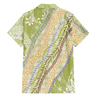 Green Palaka Hawaii Leis Family Matching Mermaid Dress and Hawaiian Shirt Hawaiian-plaid Elegant Tropical Vibes LT14 - Polynesian Pride