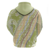Green Palaka Hawaii Leis Hoodie Hawaiian-plaid Elegant Tropical Vibes - Polynesian Pride