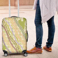Green Palaka Hawaii Leis Luggage Cover Hawaiian-plaid Elegant Tropical Vibes - Polynesian Pride