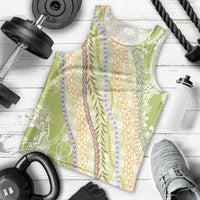 Green Palaka Hawaii Leis Men Tank Top Hawaiian-plaid Elegant Tropical Vibes - Polynesian Pride