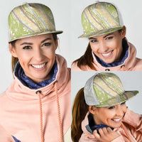 Green Palaka Hawaii Leis Mesh Trucker Cap Hawaiian-plaid Elegant Tropical Vibes - Polynesian Pride