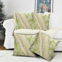Green Palaka Hawaii Leis Pillow Cover Hawaiian-plaid Elegant Tropical Vibes - Polynesian Pride