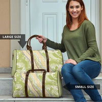 Green Palaka Hawaii Leis Travel Bag Hawaiian-plaid Elegant Tropical Vibes - Polynesian Pride