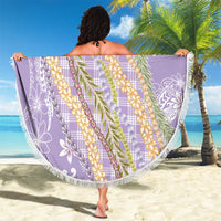 Purple Palaka Hawaii Leis Beach Blanket Hawaiian-plaid Elegant Tropical Vibes LT14 - Polynesian Pride