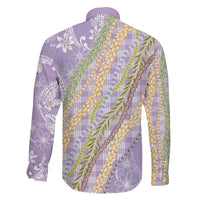 Purple Palaka Hawaii Leis Family Matching Summer Maxi Dress and Hawaiian Shirt Hawaiian-plaid Elegant Tropical Vibes LT14 - Polynesian Pride