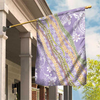 Purple Palaka Hawaii Leis Garden Flag Hawaiian-plaid Elegant Tropical Vibes LT14 House Flag Purple - Polynesian Pride