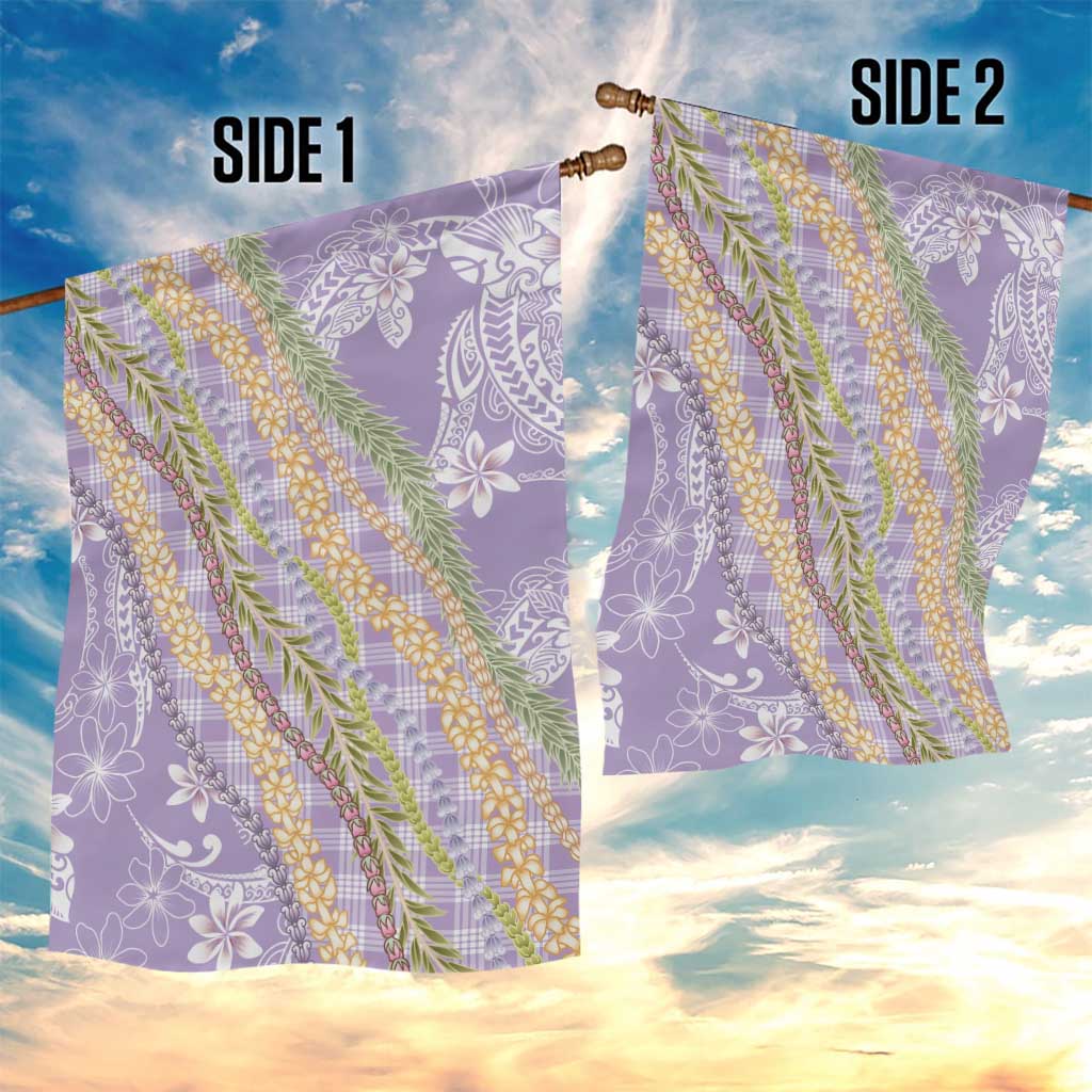 Purple Palaka Hawaii Leis Garden Flag Hawaiian-plaid Elegant Tropical Vibes LT14 - Polynesian Pride