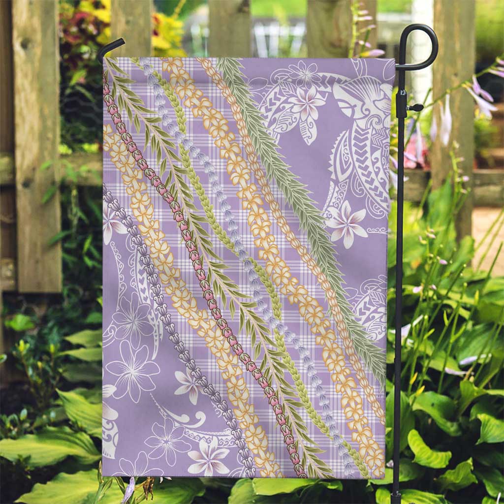 Purple Palaka Hawaii Leis Garden Flag Hawaiian-plaid Elegant Tropical Vibes LT14 Garden Flag Purple - Polynesian Pride
