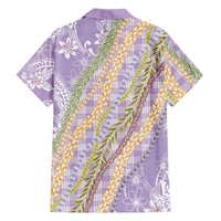 Purple Palaka Hawaii Leis Hawaiian Shirt Hawaiian-plaid Elegant Tropical Vibes LT14 - Polynesian Pride