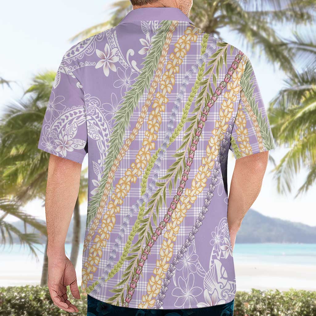 Purple Palaka Hawaii Leis Hawaiian Shirt Hawaiian-plaid Elegant Tropical Vibes LT14 - Polynesian Pride