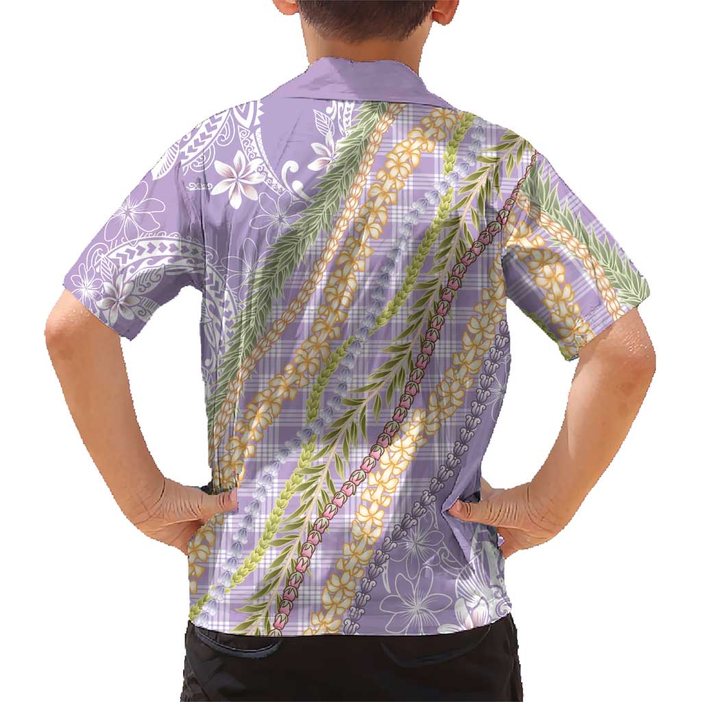 Purple Palaka Hawaii Leis Hawaiian Shirt Hawaiian-plaid Elegant Tropical Vibes LT14 - Polynesian Pride