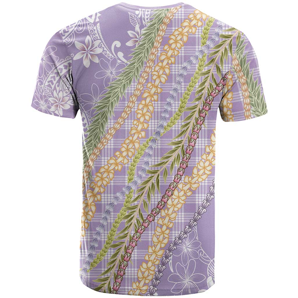 Purple Palaka Hawaii Leis T Shirt Hawaiian-plaid Elegant Tropical Vibes - Polynesian Pride