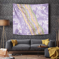 Purple Palaka Hawaii Leis Tapestry Hawaiian-plaid Elegant Tropical Vibes LT14 Purple - Polynesian Pride
