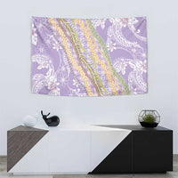 Purple Palaka Hawaii Leis Tapestry Hawaiian-plaid Elegant Tropical Vibes LT14 - Polynesian Pride