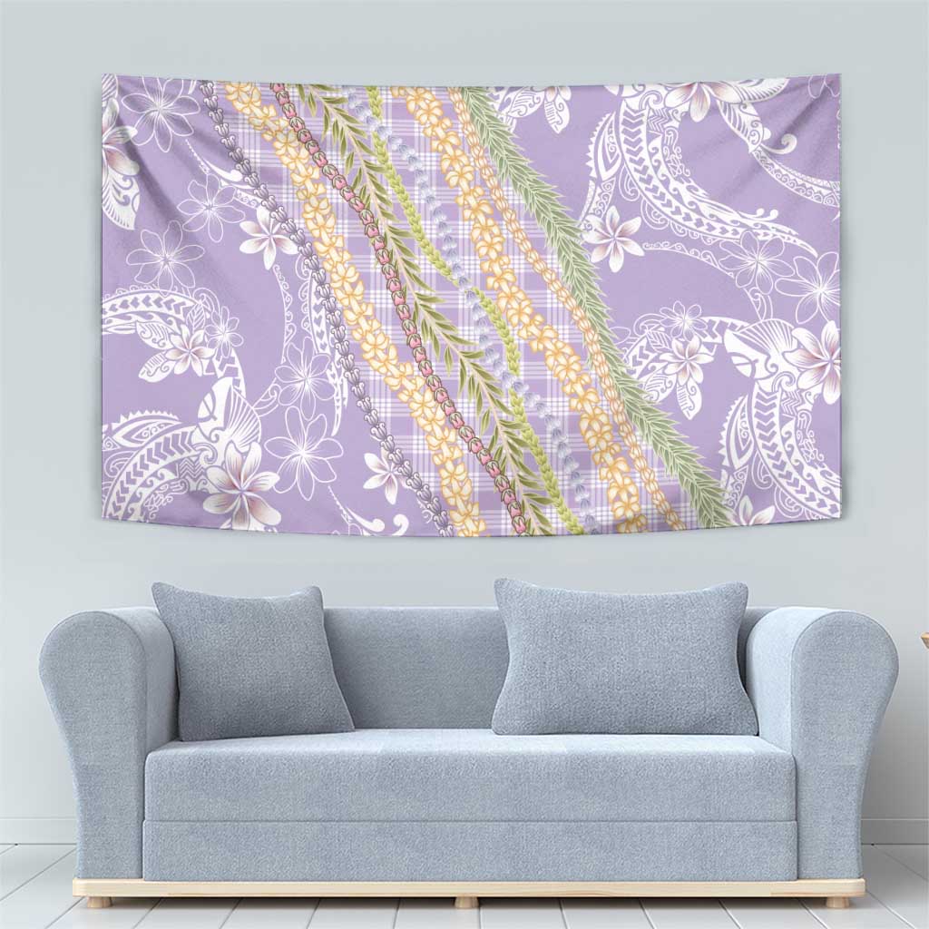 Purple Palaka Hawaii Leis Tapestry Hawaiian-plaid Elegant Tropical Vibes LT14 - Polynesian Pride