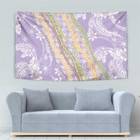 Purple Palaka Hawaii Leis Tapestry Hawaiian-plaid Elegant Tropical Vibes LT14 - Polynesian Pride