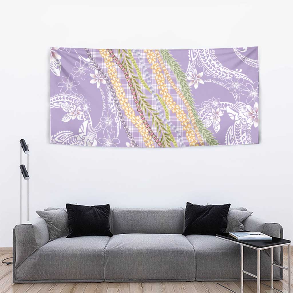 Purple Palaka Hawaii Leis Tapestry Hawaiian-plaid Elegant Tropical Vibes LT14 - Polynesian Pride