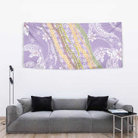 Purple Palaka Hawaii Leis Tapestry Hawaiian-plaid Elegant Tropical Vibes LT14 - Polynesian Pride