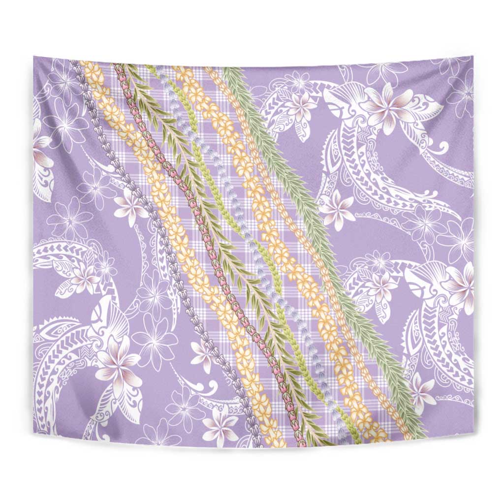 Purple Palaka Hawaii Leis Tapestry Hawaiian-plaid Elegant Tropical Vibes LT14 - Polynesian Pride