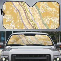 Yellow Palaka Hawaii Leis Auto Sun Shade Hawaiian-plaid Elegant Tropical Vibes LT14 Yellow - Polynesian Pride