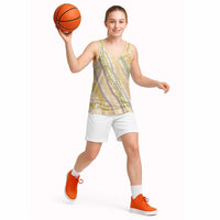 Yellow Palaka Hawaii Leis Basketball Jersey Hawaiian-plaid Elegant Tropical Vibes LT14 - Polynesian Pride
