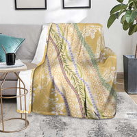 Yellow Palaka Hawaii Leis Blanket Hawaiian-plaid Elegant Tropical Vibes - Polynesian Pride