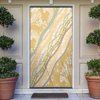 Yellow Palaka Hawaii Leis Door Cover Hawaiian-plaid Elegant Tropical Vibes LT14 Yellow - Polynesian Pride
