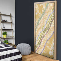Yellow Palaka Hawaii Leis Door Cover Hawaiian-plaid Elegant Tropical Vibes LT14 - Polynesian Pride