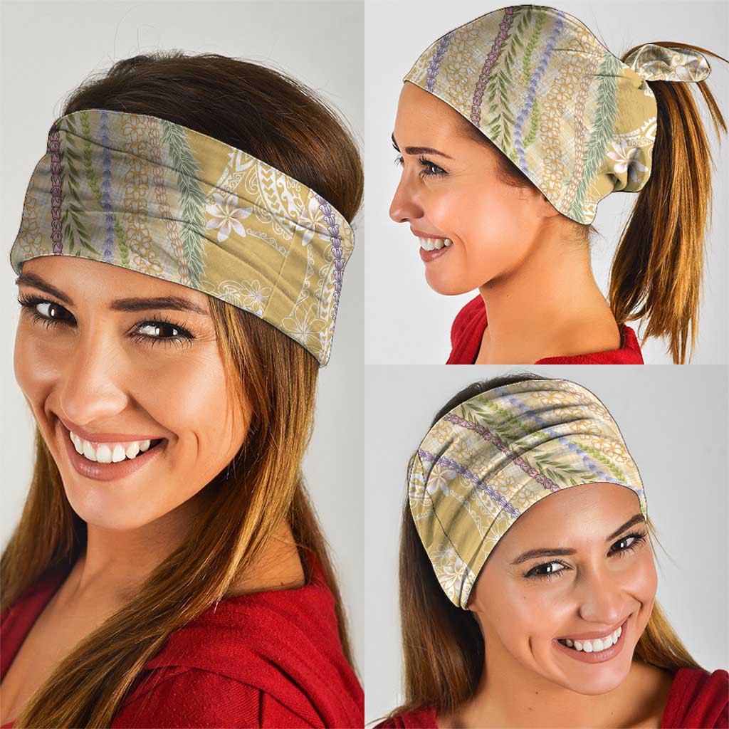Yellow Palaka Hawaii Leis Neck Gaiter Hawaiian-plaid Elegant Tropical Vibes - Polynesian Pride
