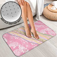 Pink Palaka Hawaii Leis Bathroom Set Hawaiian-plaid Elegant Tropical Vibes LT14 - Polynesian Pride