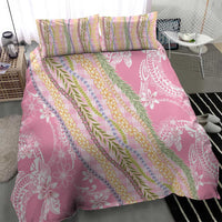 Pink Palaka Hawaii Leis Bedding Set Hawaiian-plaid Elegant Tropical Vibes LT14 - Polynesian Pride