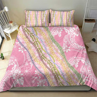Pink Palaka Hawaii Leis Bedding Set Hawaiian-plaid Elegant Tropical Vibes LT14 - Polynesian Pride
