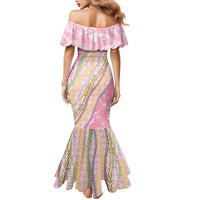 Pink Palaka Hawaii Leis Family Matching Mermaid Dress and Hawaiian Shirt Hawaiian-plaid Elegant Tropical Vibes LT14 - Polynesian Pride