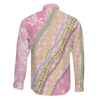 Pink Palaka Hawaii Leis Family Matching Puletasi and Hawaiian Shirt Hawaiian-plaid Elegant Tropical Vibes LT14 - Polynesian Pride