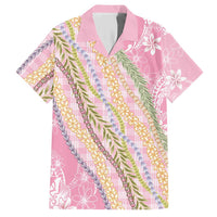 Pink Palaka Hawaii Leis Hawaiian Shirt Hawaiian-plaid Elegant Tropical Vibes LT14 Pink - Polynesian Pride