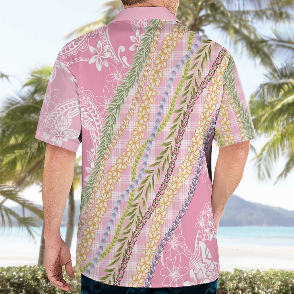 Pink Palaka Hawaii Leis Hawaiian Shirt Hawaiian-plaid Elegant Tropical Vibes LT14 - Polynesian Pride