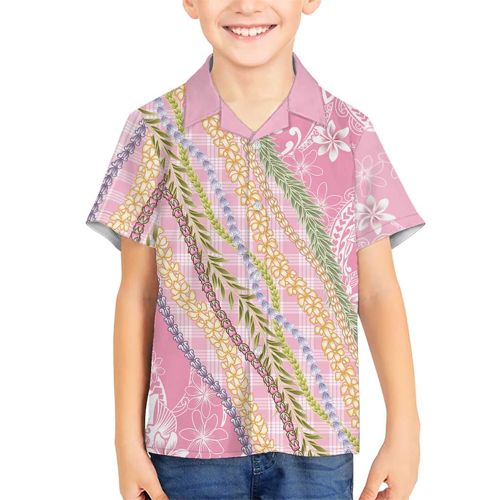 Pink Palaka Hawaii Leis Hawaiian Shirt Hawaiian-plaid Elegant Tropical Vibes LT14 - Polynesian Pride