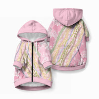 Pink Palaka Hawaii Leis Pet Hoodie Hawaiian-plaid Elegant Tropical Vibes