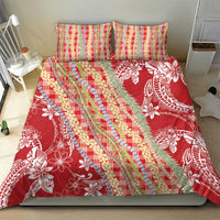 Red Palaka Hawaii Leis Bedding Set Hawaiian-plaid Elegant Tropical Vibes LT14 - Polynesian Pride
