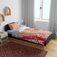 Red Palaka Hawaii Leis Bedding Set Hawaiian-plaid Elegant Tropical Vibes LT14 - Polynesian Pride