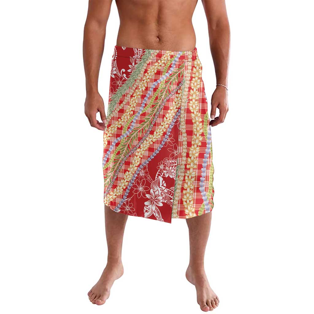 Red Palaka Hawaii Leis Lavalava Hawaiian-plaid Elegant Tropical Vibes LT14 Red - Polynesian Pride